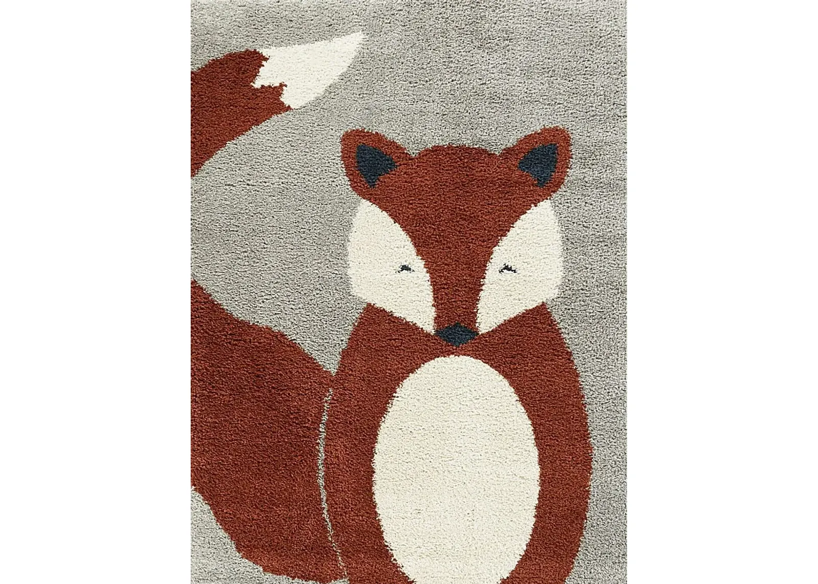 Kids Fluffy Fox Gray 3'11 x 5'7 Rug