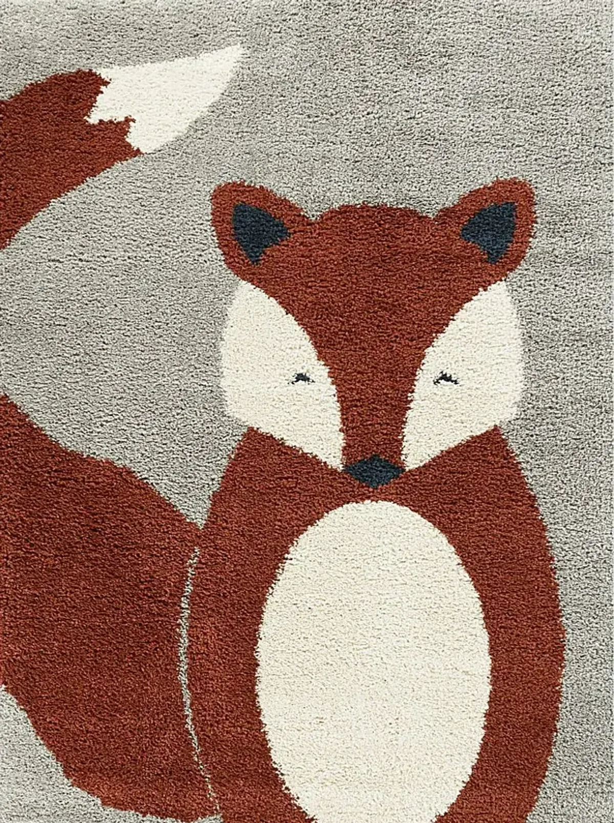 Kids Fluffy Fox Gray 3'11 x 5'7 Rug