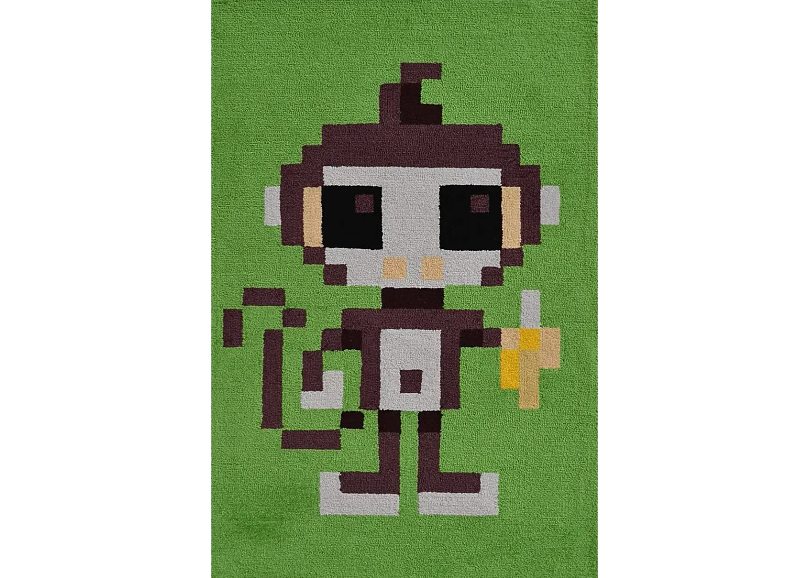 Kids Pixy Monkey Green 2'8 x 4'8 Rug