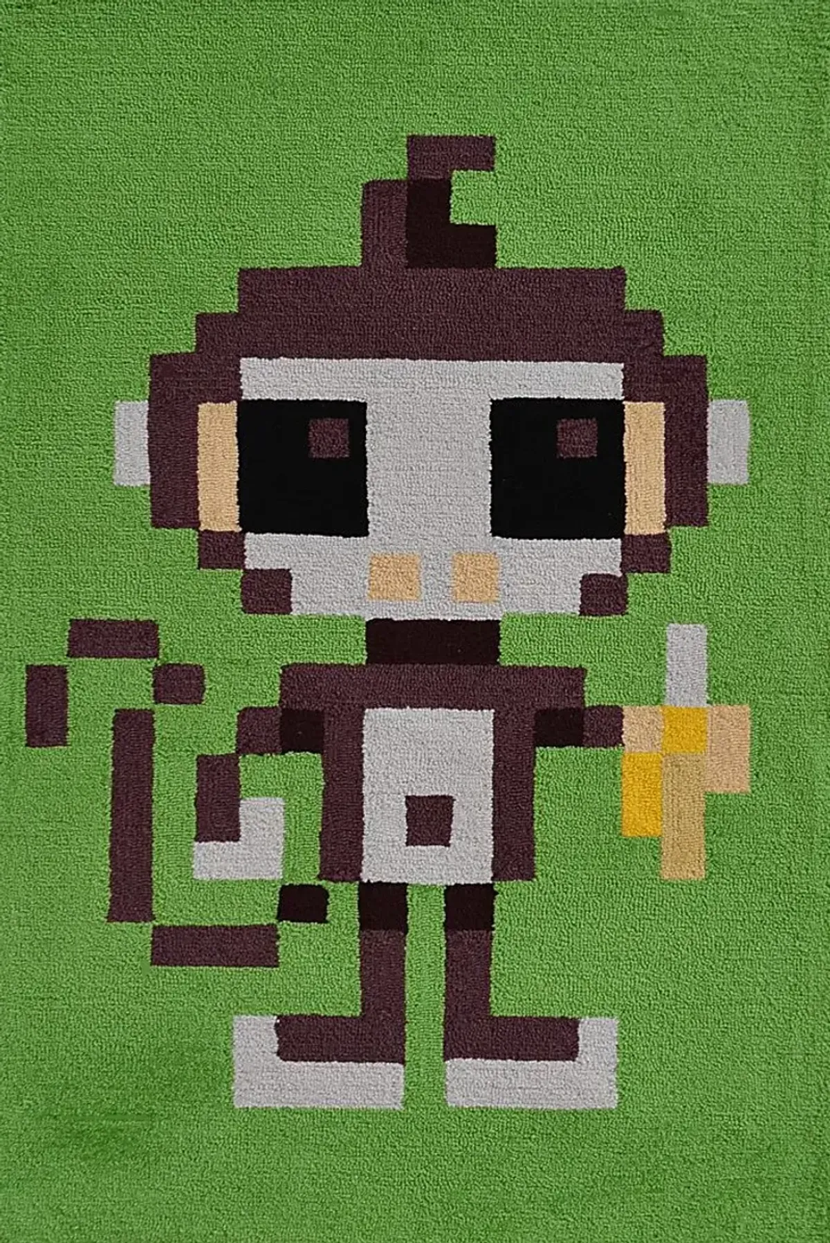 Kids Pixy Monkey Green 2'8 x 4'8 Rug