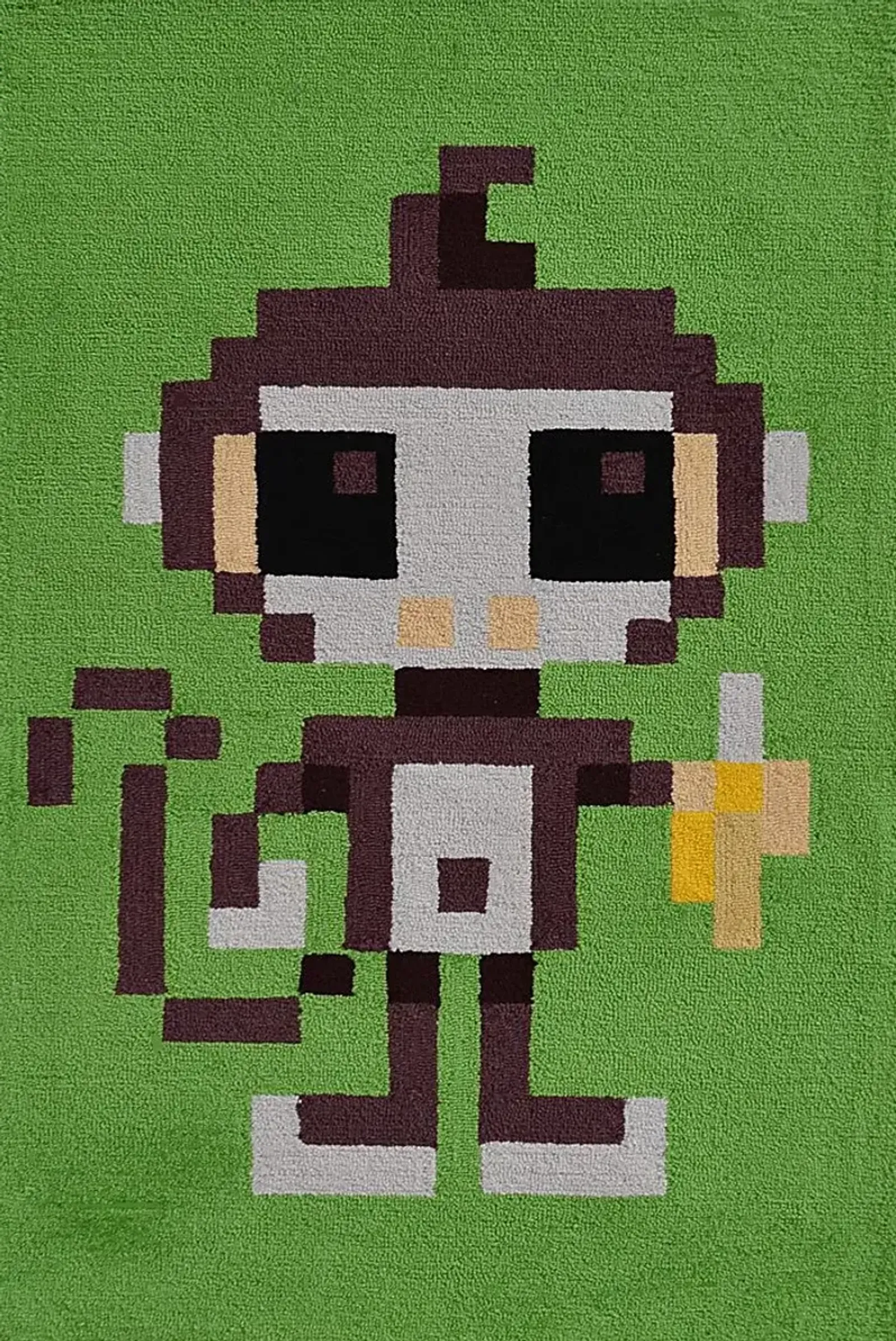 Kids Pixy Monkey Green 2'8 x 4'8 Rug