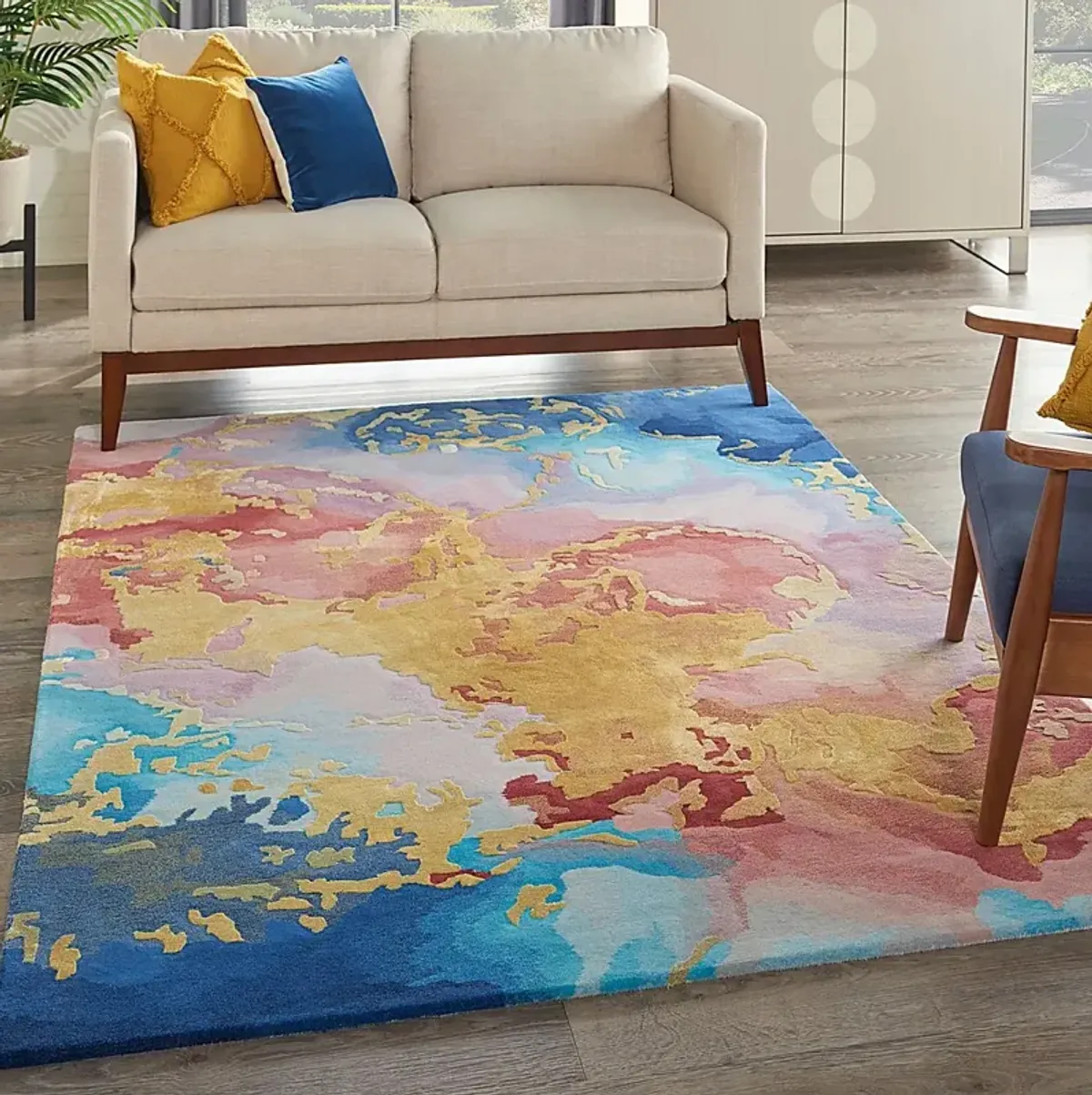 Kids Zebula Blue 4' x 6' Rug