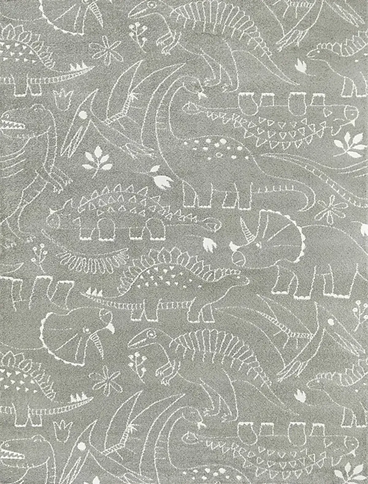 Kids Dino Park Gray 3'11 x 5'7 Rug