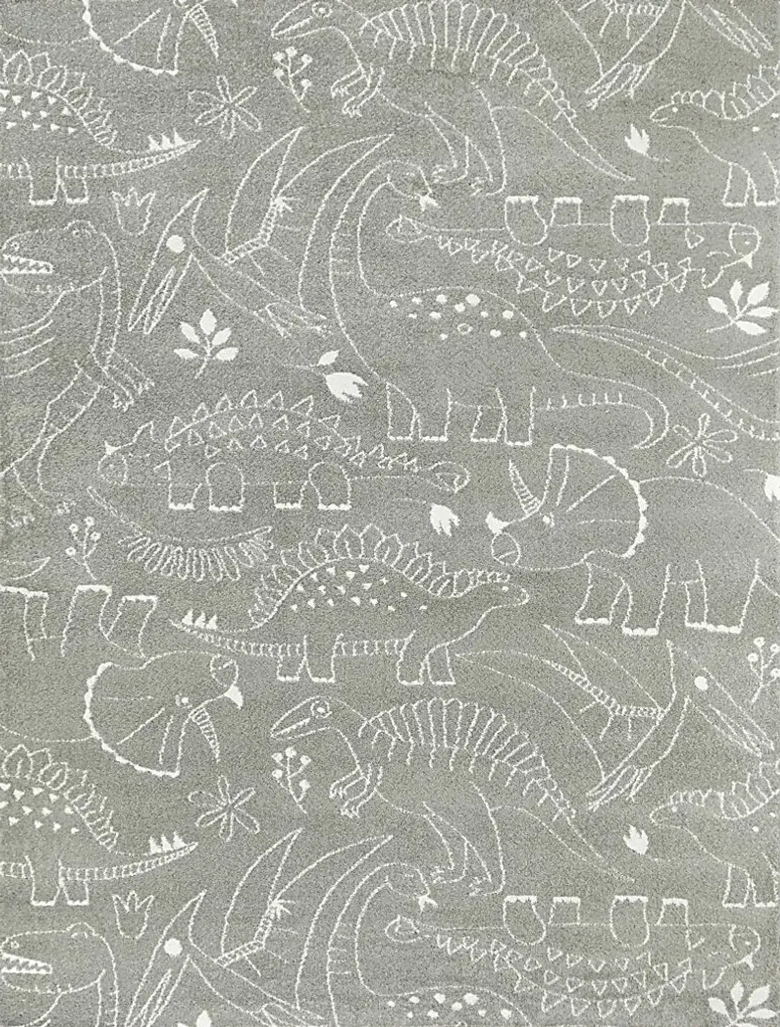 Kids Dino Park Gray 3'11 x 5'7 Rug