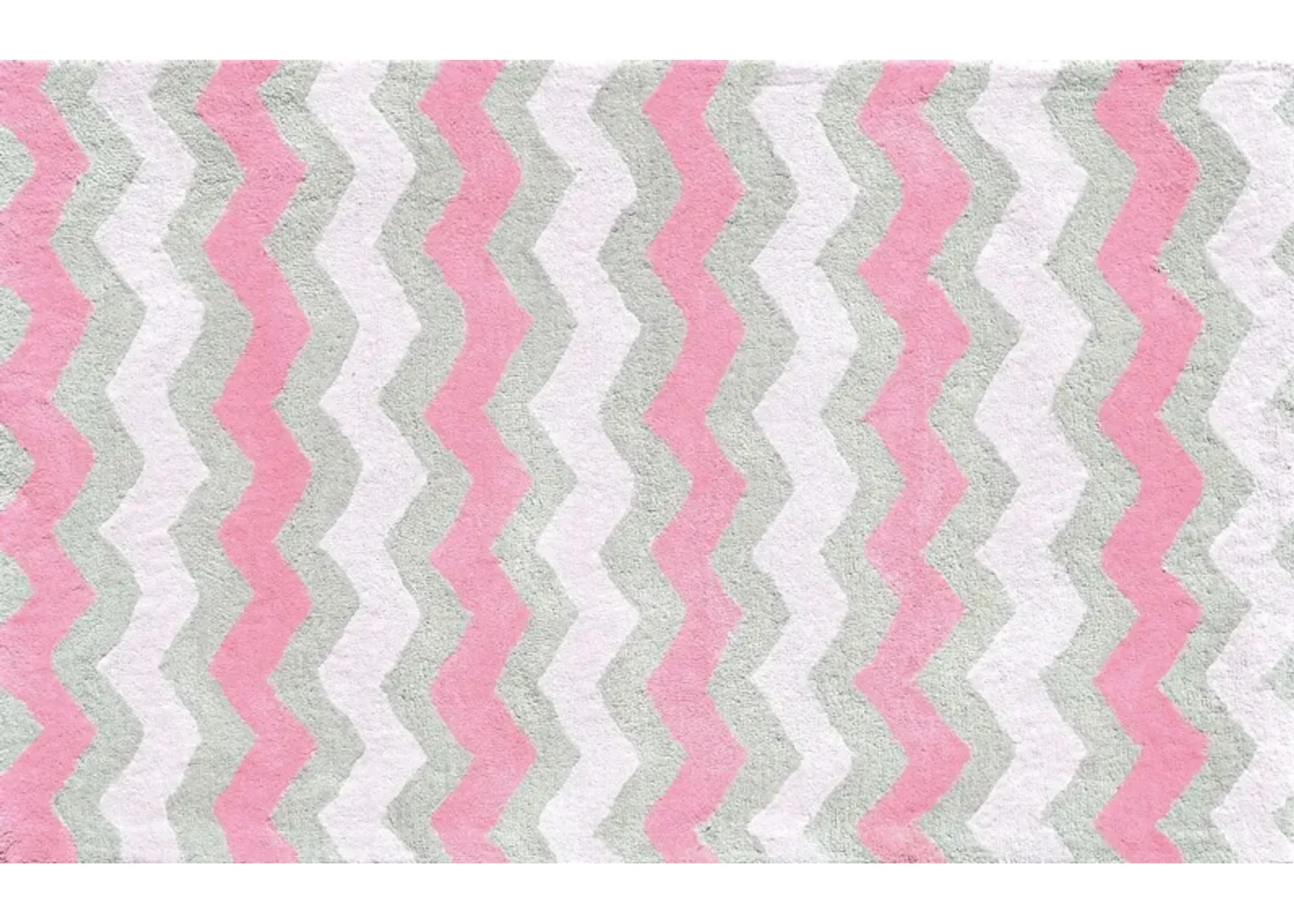 Kids Ziggy Waves Pink 2'8 x 4'8 Rug