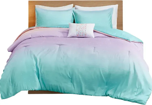 Kids Candy Ombre Aqua Full/Queen Comforter Set