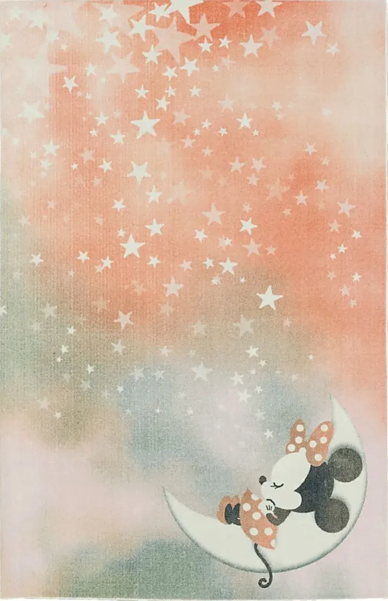 Kids Disney's Starry Dreams Minnie Mouse Pink 5' x 8' Rug