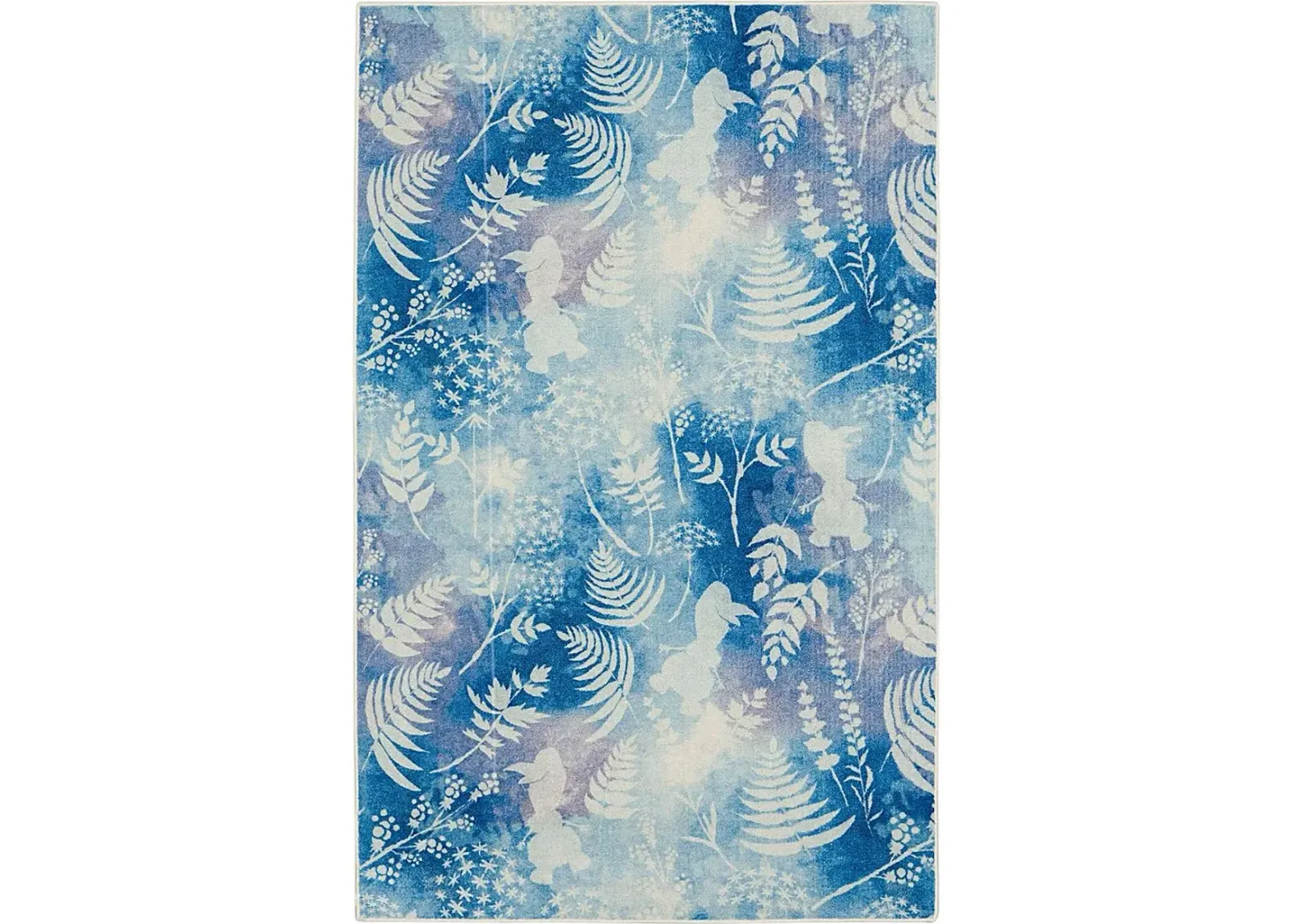 Kids Disney Olaf Watercolor Blue 5' x 8' Rug