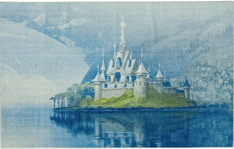 Kids Disney's Arendelle On The Lake Blue 5' x 8' Rug