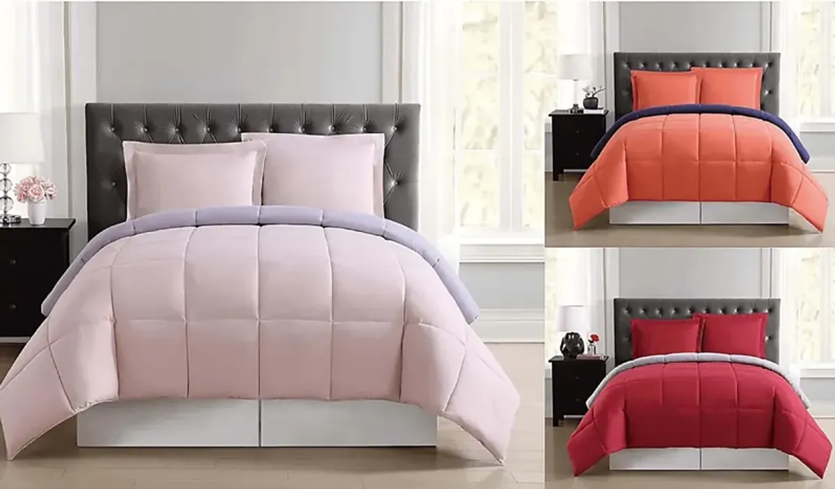 Kids Boyette Blush/Lavender 3 Pc Full/Queen Comforter Set