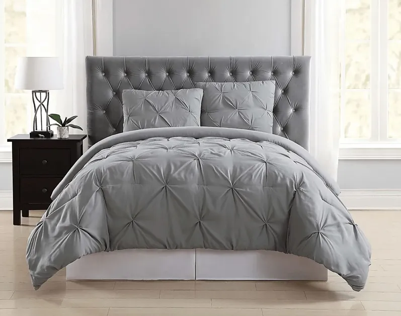 Kids Soft Waves Gray 3 Pc Full/Queen Comforter Set