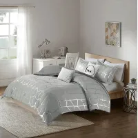 Kids Penmare Gray 5 Pc Full/Queen Comforter Set