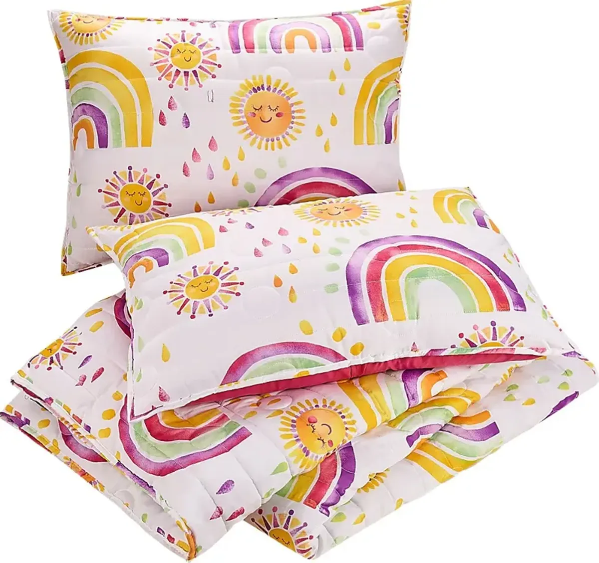 Kids Arcle Pink 3 Pc Full/Queen Quilt Set