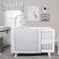Kizzy Gray 3 Pc Baby Bedding Set