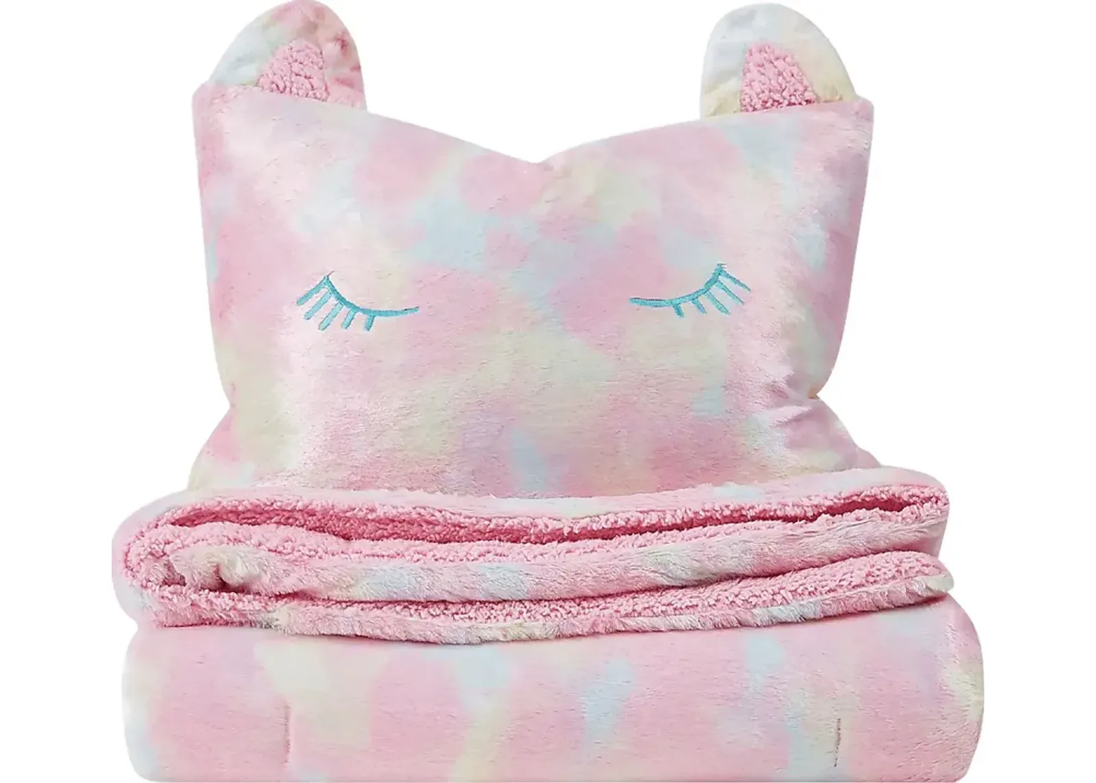 Kids Sweet Rainbow Pink 3 Pc Full/Queen Comforter Set