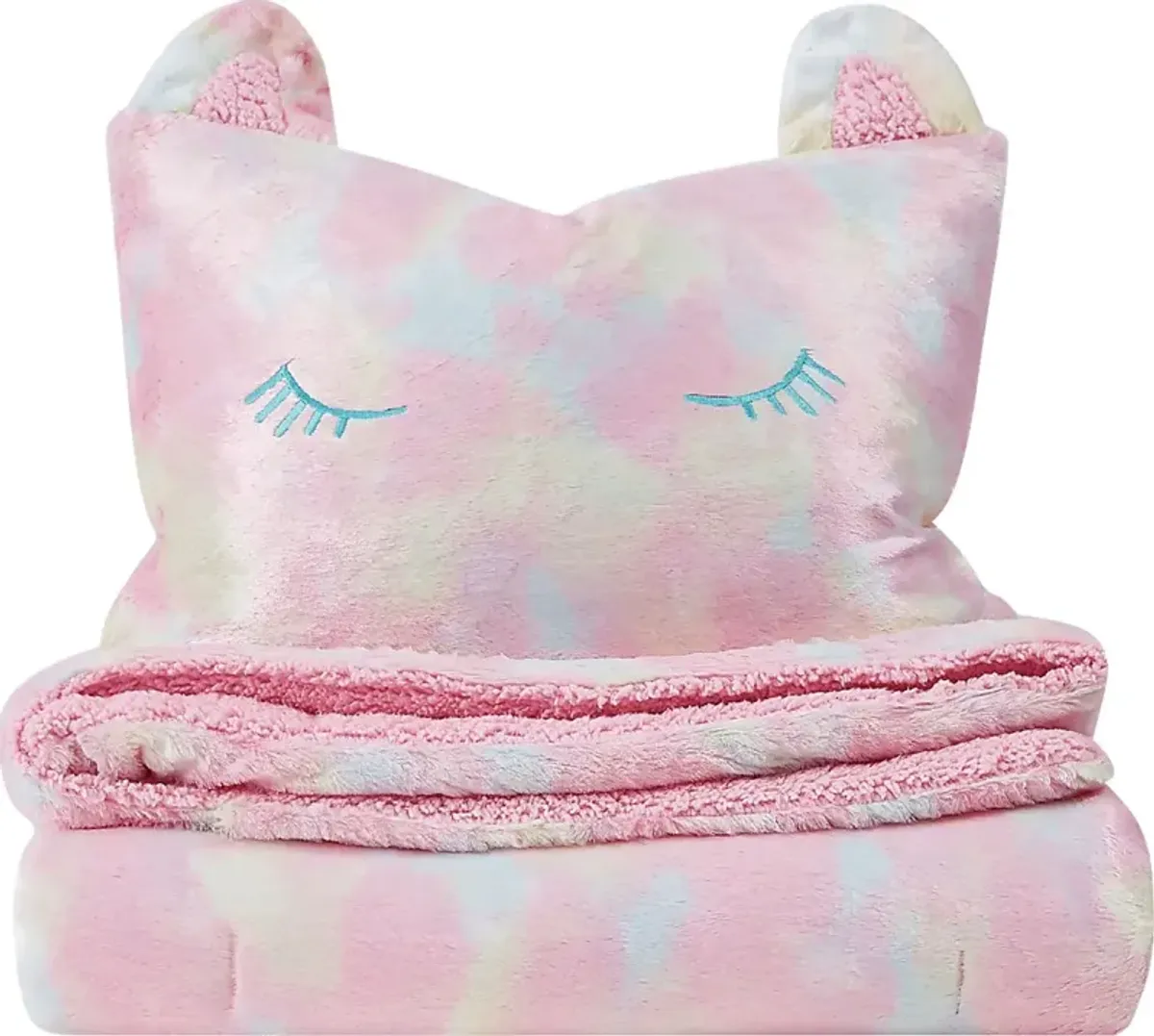 Kids Sweet Rainbow Pink 3 Pc Full/Queen Comforter Set