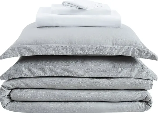 Kids Pasty Fields Gray Full Comforter Set