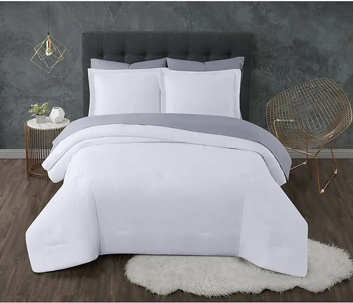 Kids Pasty Fields White 7 Pc Full Comforter Set