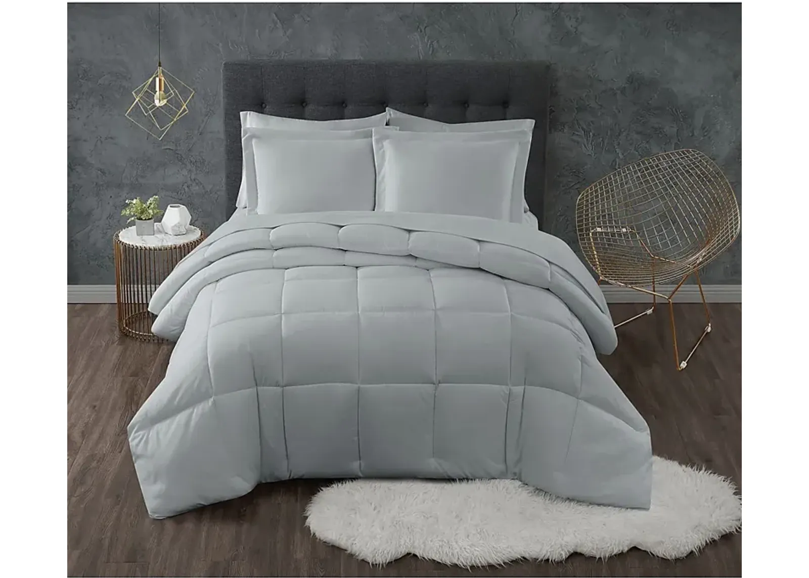 Kids Calming Colors Gray 3 Pc Full/Queen Comforter Set