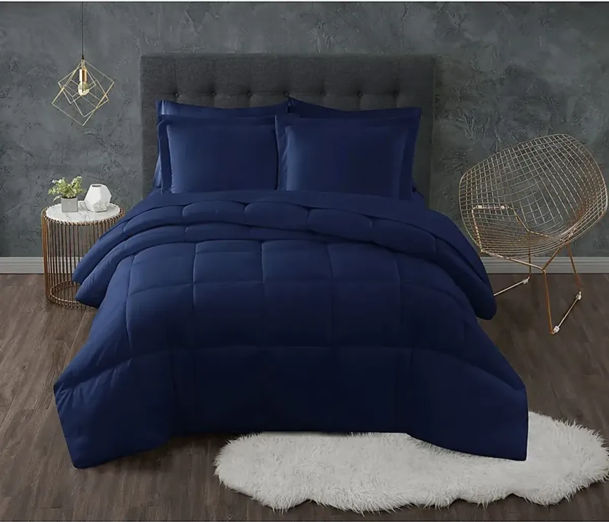 Kids Calming Colors Navy 3 Pc Full/Queen Comforter Set