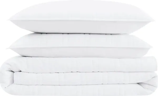 Kids Candy Colors White Full/Queen Quilt Set