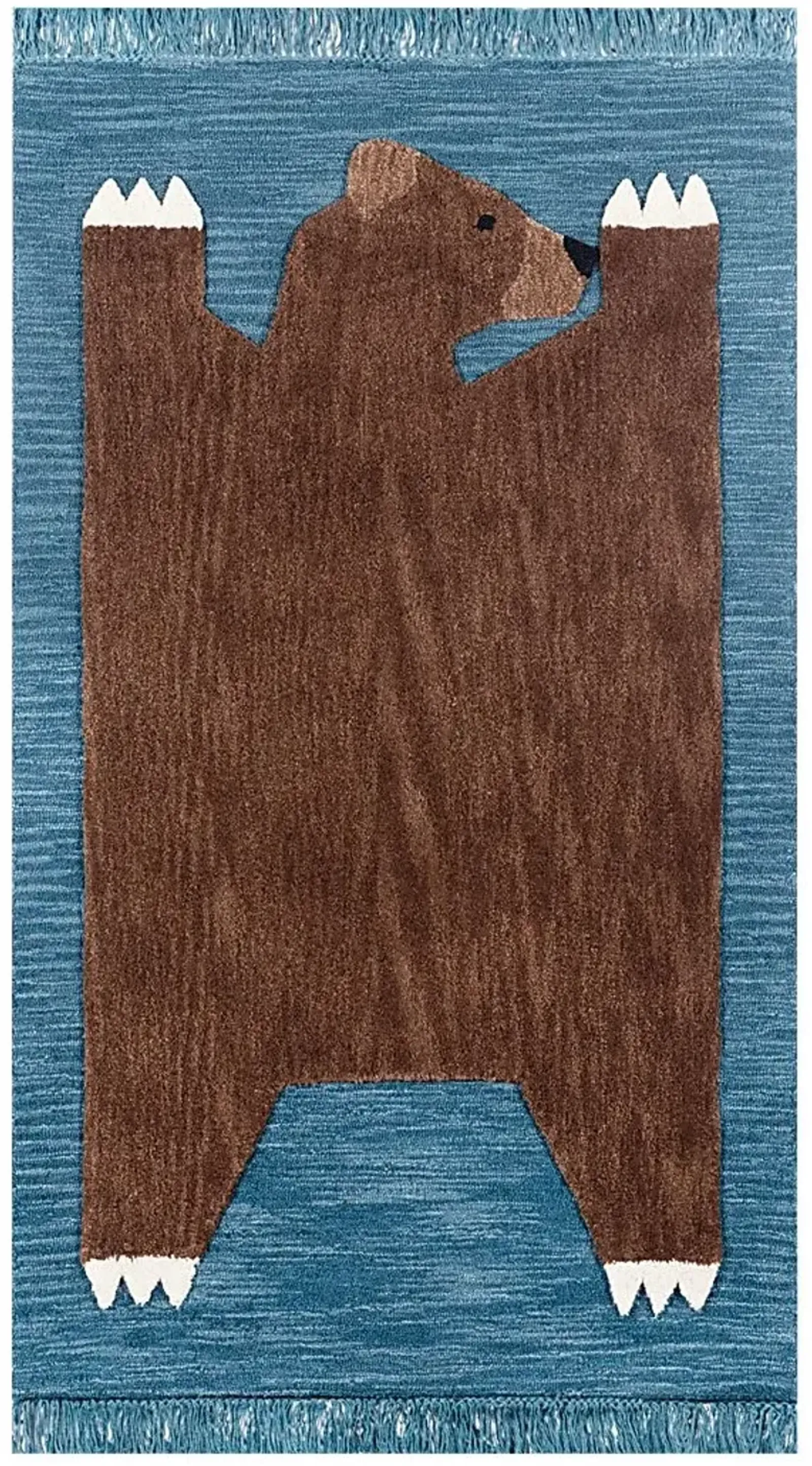 Kids Winter Bear Navy 4' x 6' Rug