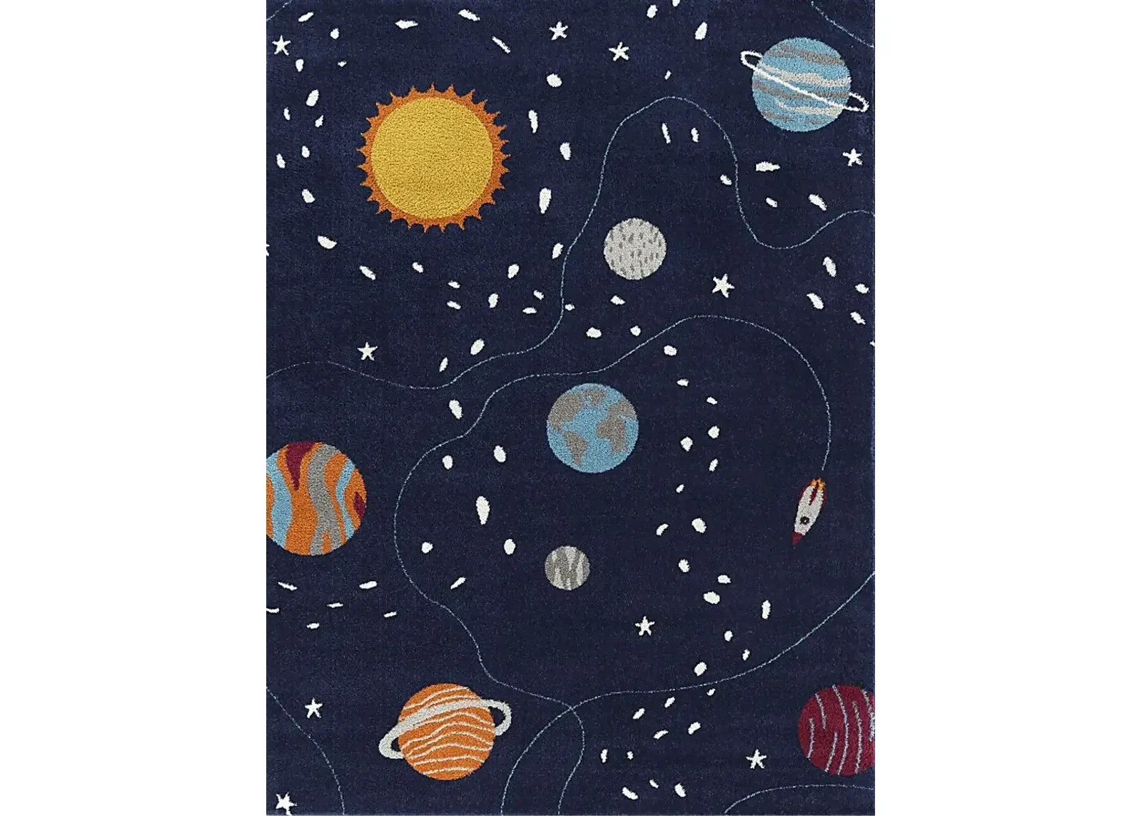 Kids Cosmo Cutie Navy 5'3 x 7' Rug