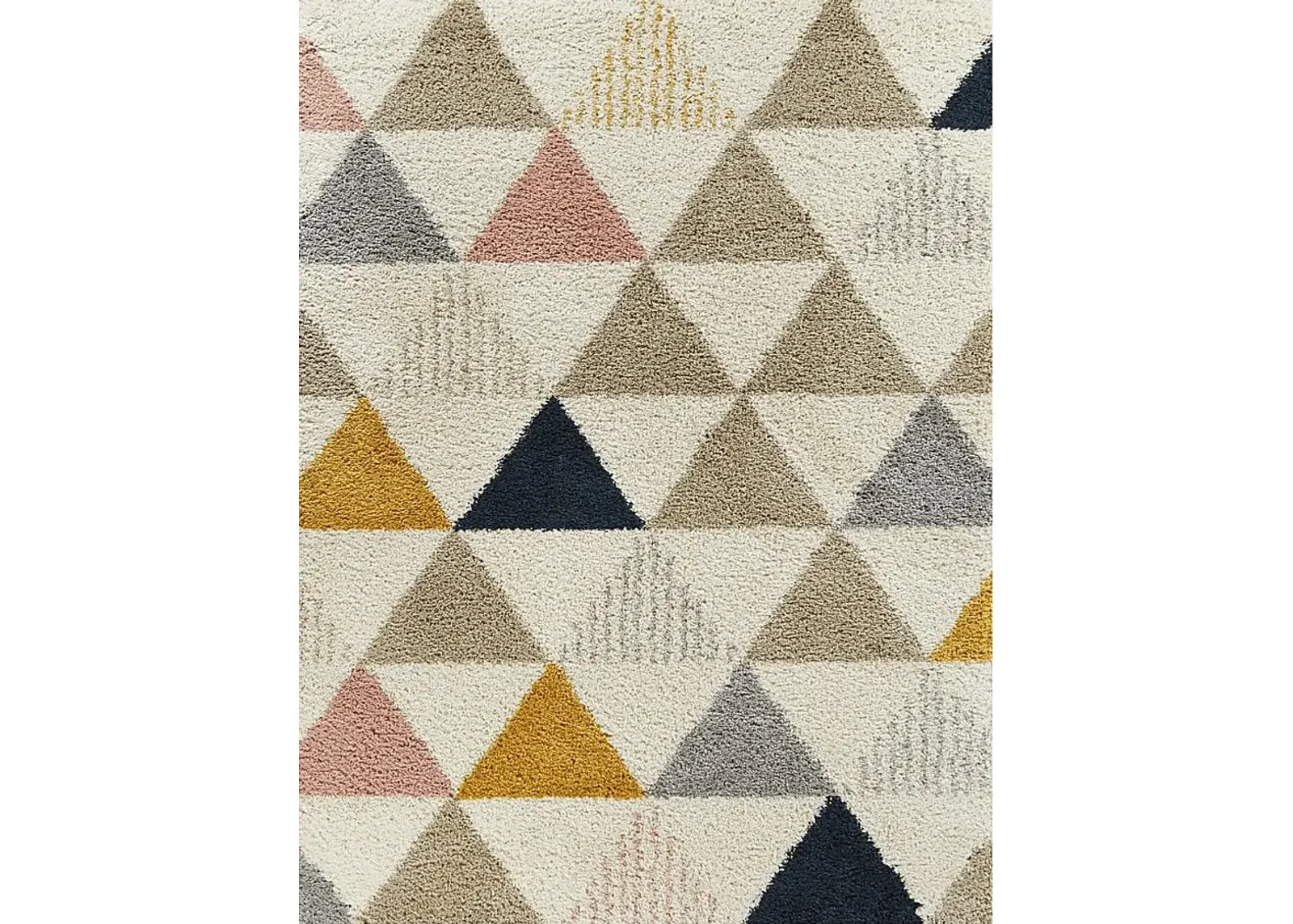 Kids Modern Triangles Gray 5'3 x 7' Rug