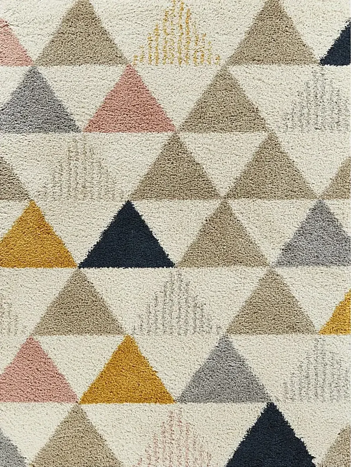 Kids Modern Triangles Gray 5'3 x 7' Rug