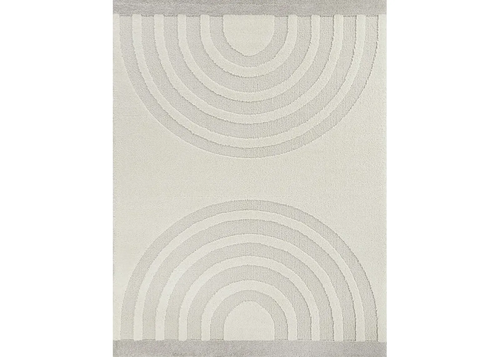 Kids Creamsicle Rainbow Cream 5'3 x 7' Rug