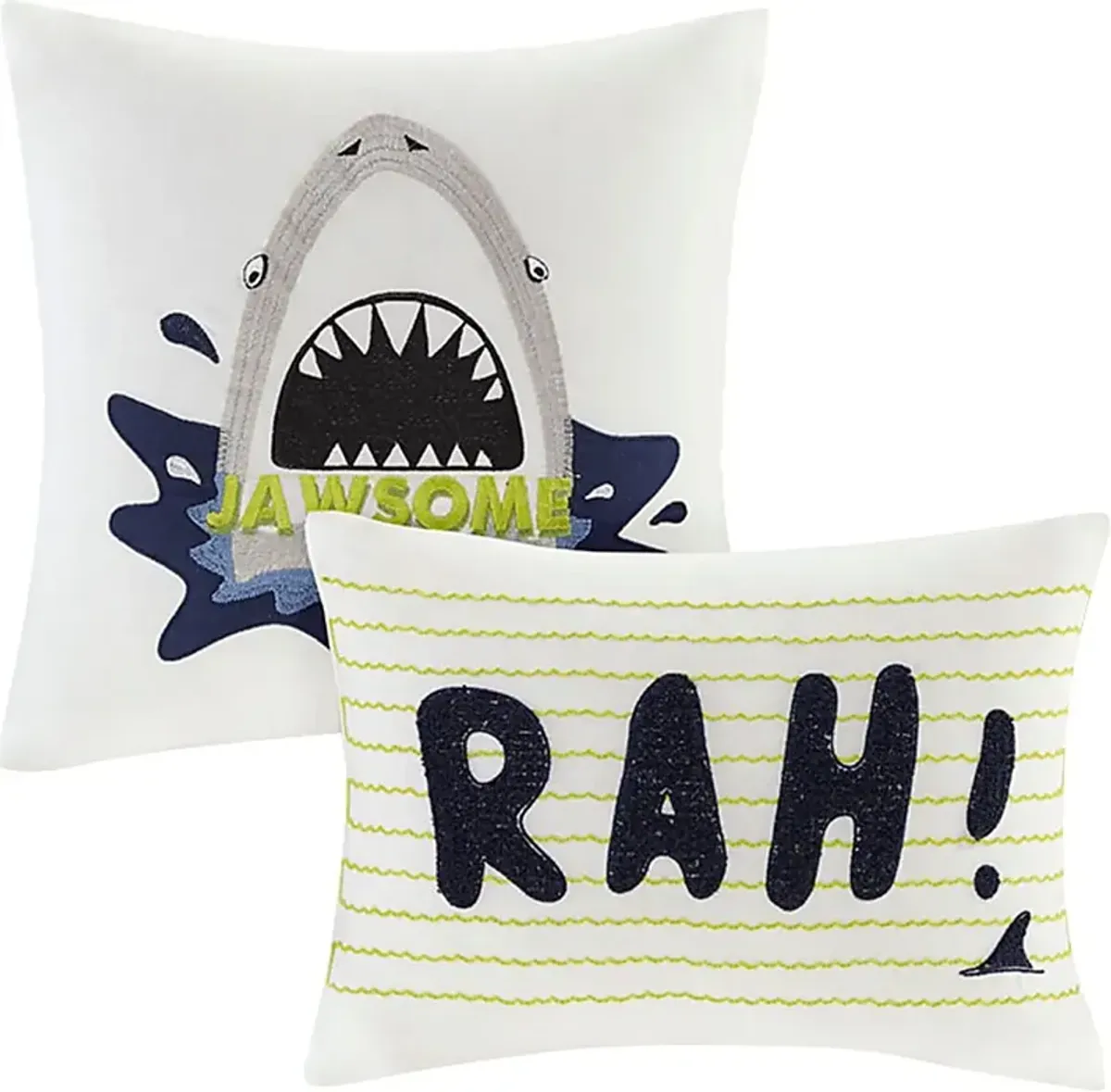 Kids Shark Mood Navy 5 Pc Full/Queen Coverlet Set