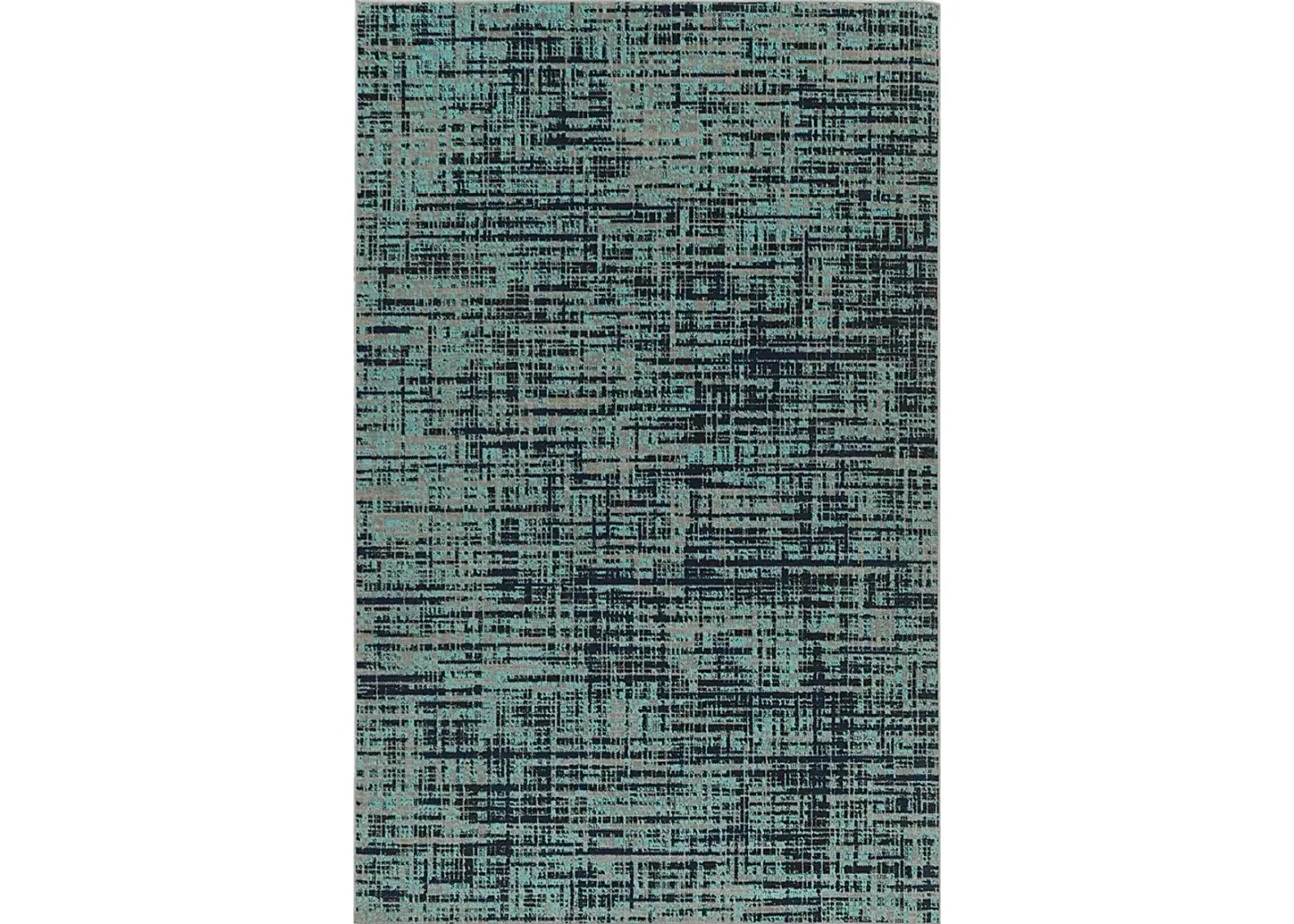 Kids Jazzy Scribble Turquoise 5'25 x 7' Rug