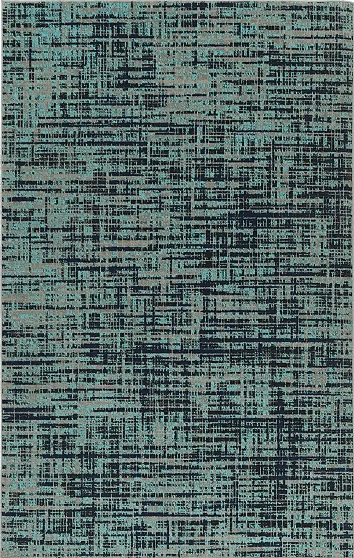 Kids Jazzy Scribble Turquoise 5'25 x 7' Rug