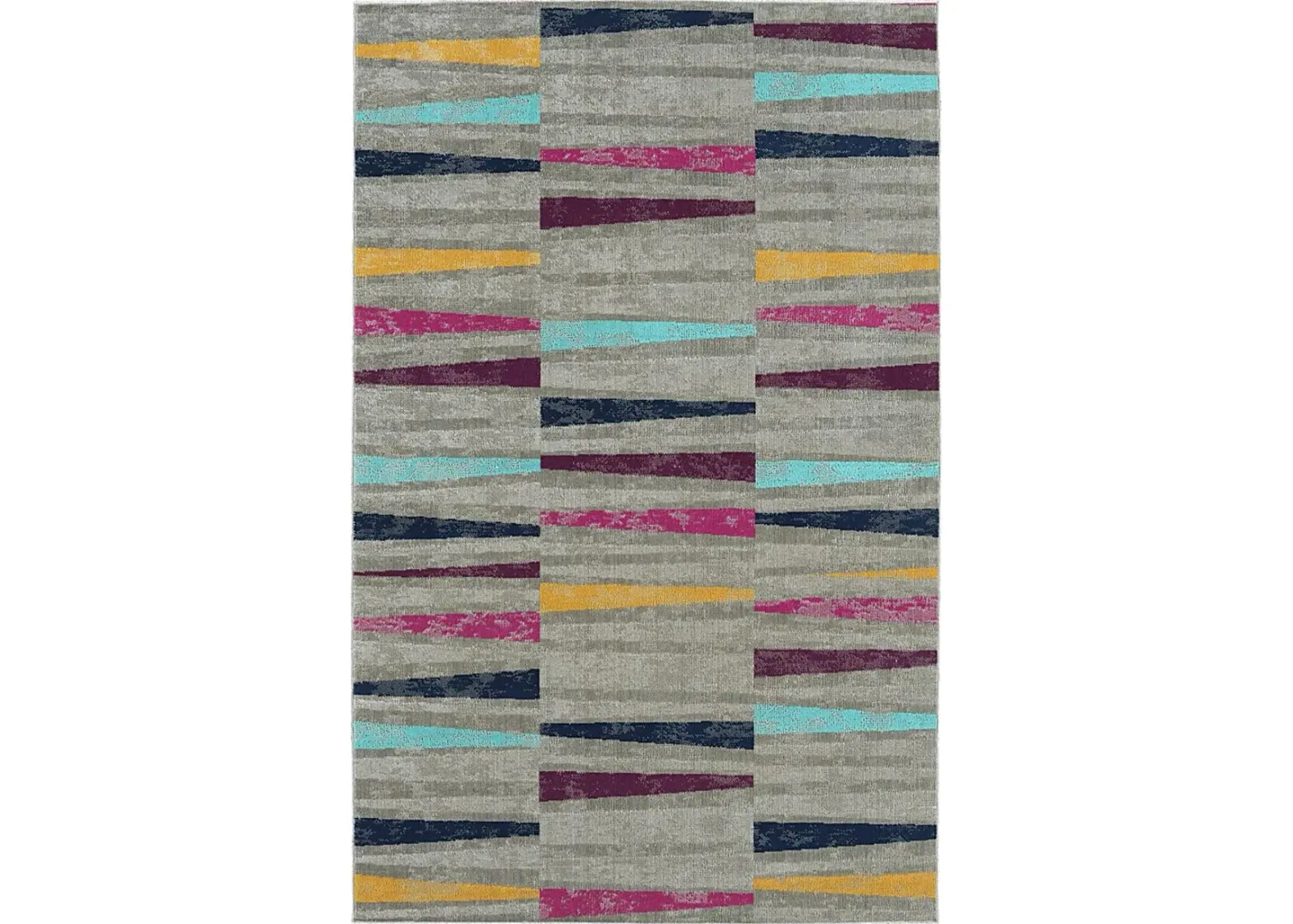 Kids Ablazed Gray 5'25 x 7'25 Rug