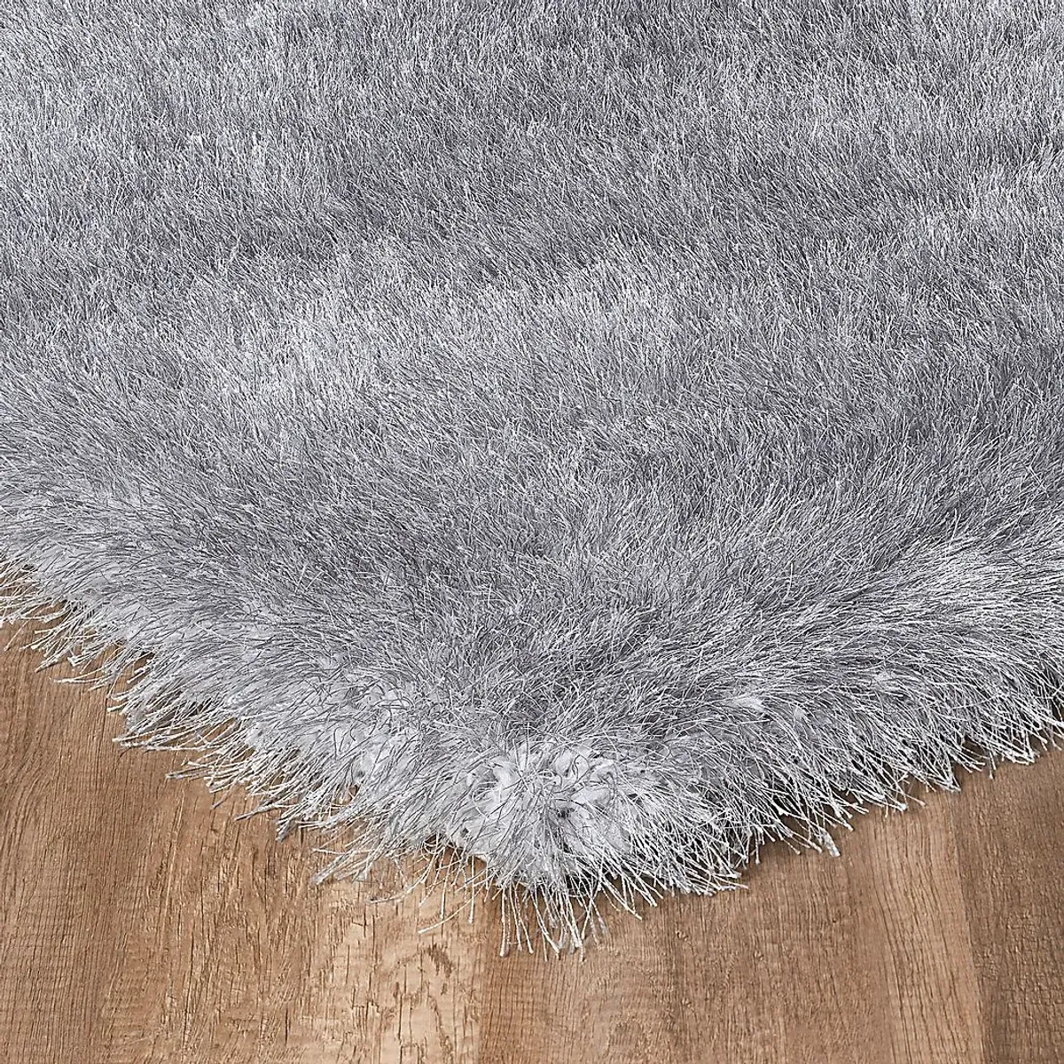 Sparkle Shag Silver 3' x 5' Rug