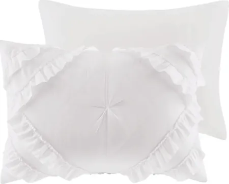 Kids Cottage Chic White 3 Pc Full/Queen Coverlet Set