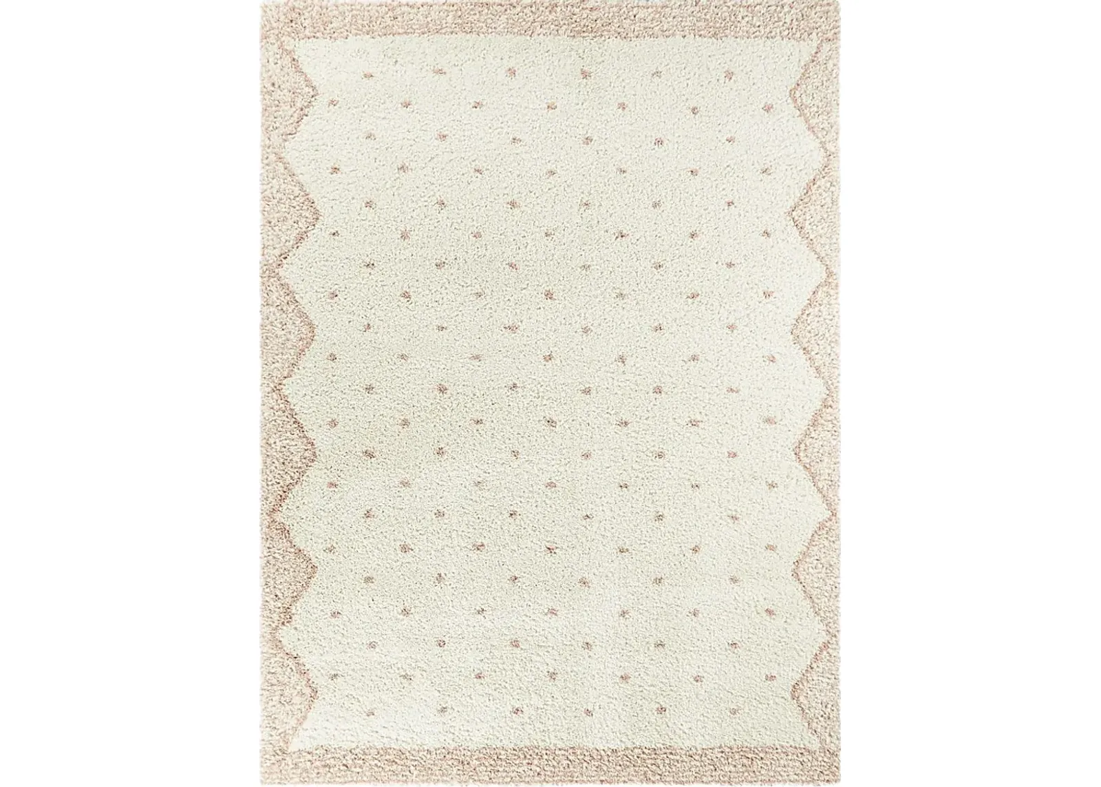 Kids Peach Dots Pink 5'3 x 7' Rug