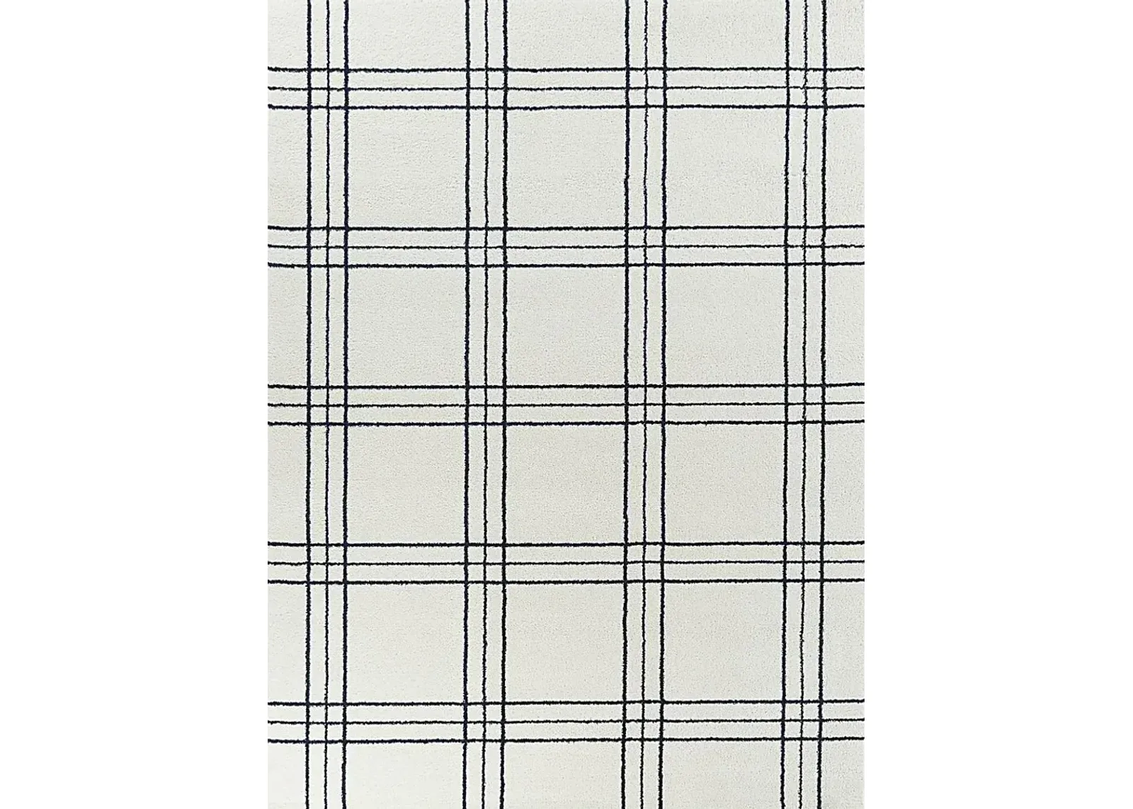 Kids Posh Stripes White 5'3 x 7' Rug