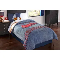 Kids Baseball Dreams Blue 5 Pc Full Comforter Set