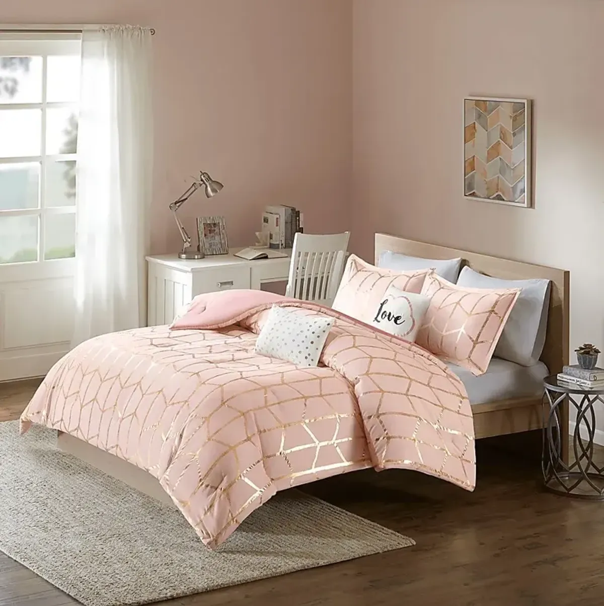 Kids Penmare Blush 5 Pc Full/Queen Comforter Set