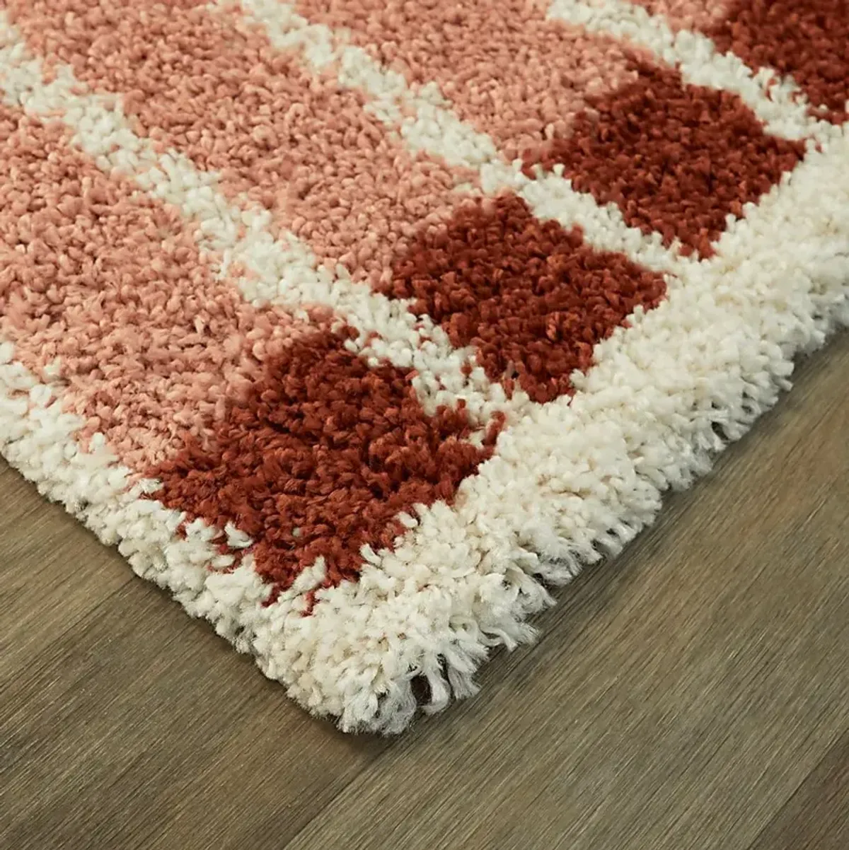 Kids Modern Rainbow Pink 5'3 x 7' Rug