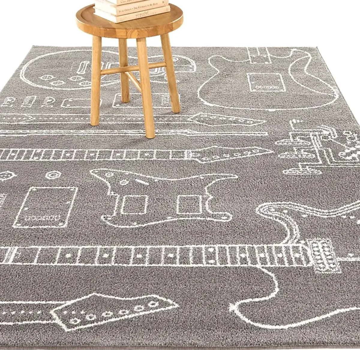 Kids Vesclub Gray 4'4 x 6' Rug