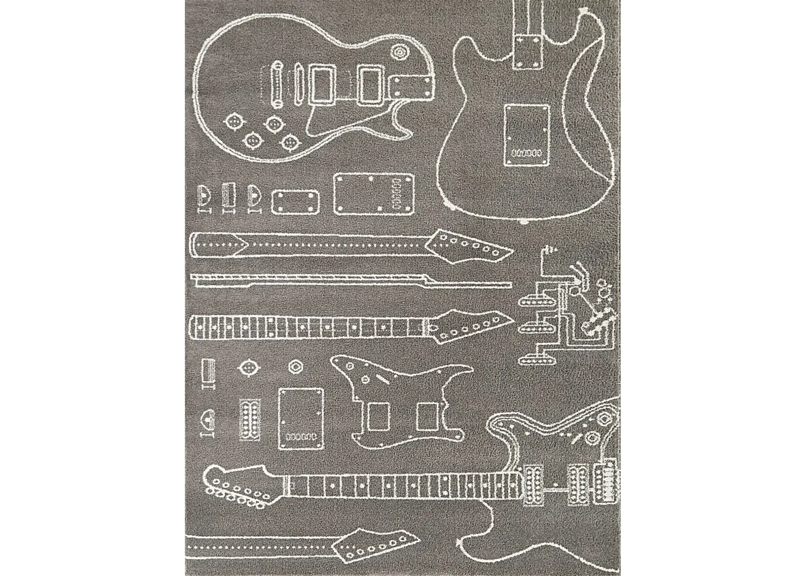 Kids Vesclub Gray 4'4 x 6' Rug