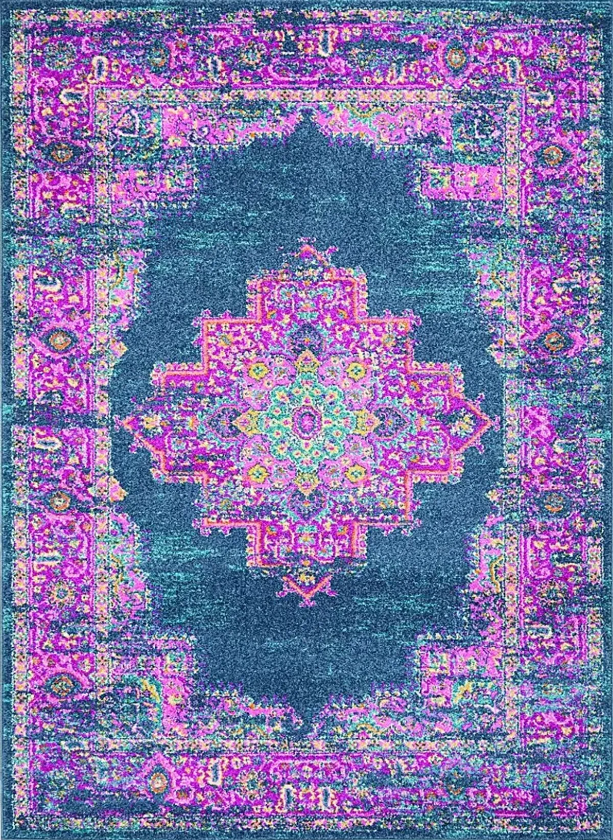 Kids Gypsy Spring Blue 3'9 x 5'9 Rug