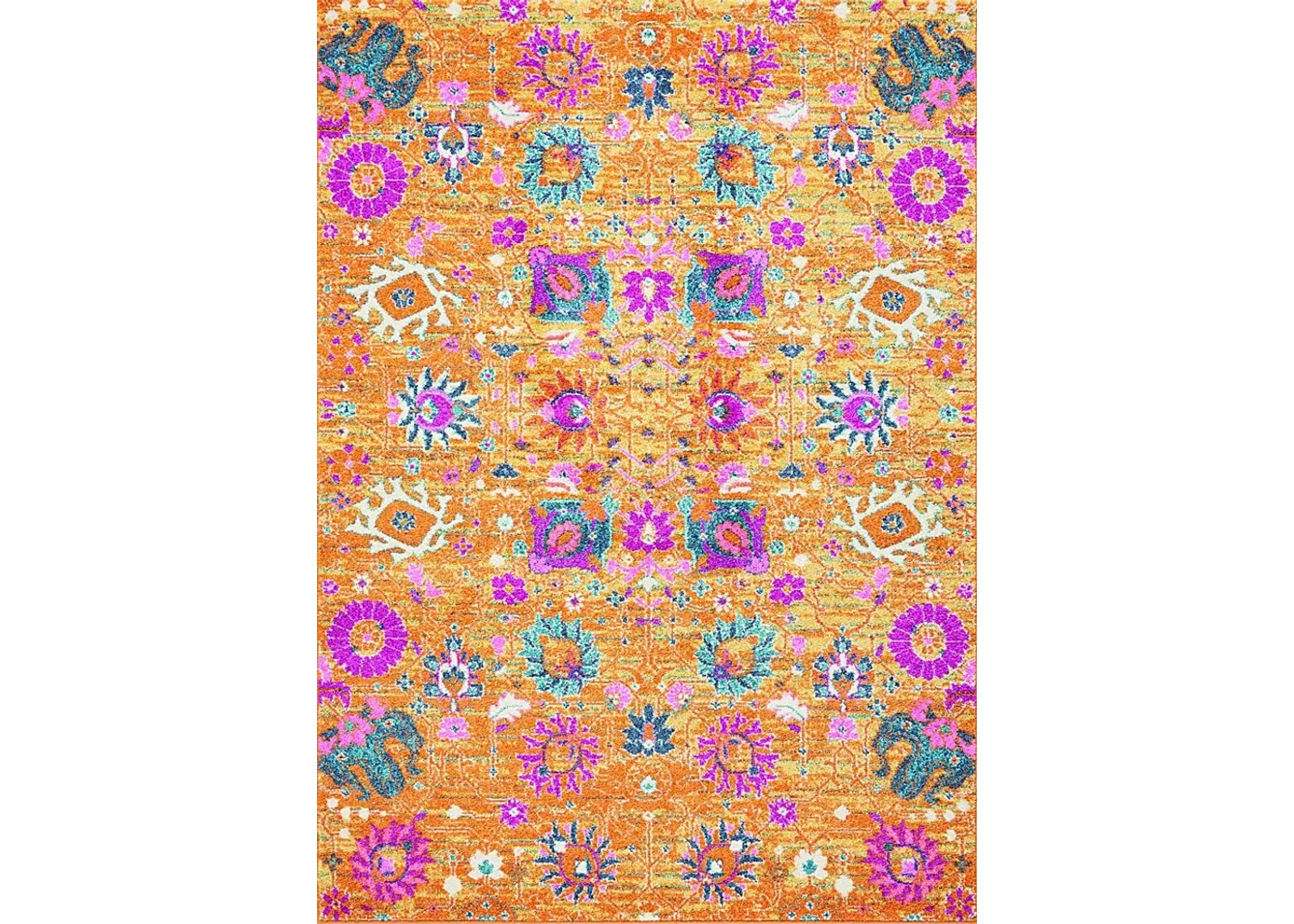 Kids Wildflower Yellow 3'9 x 5'9 Rug