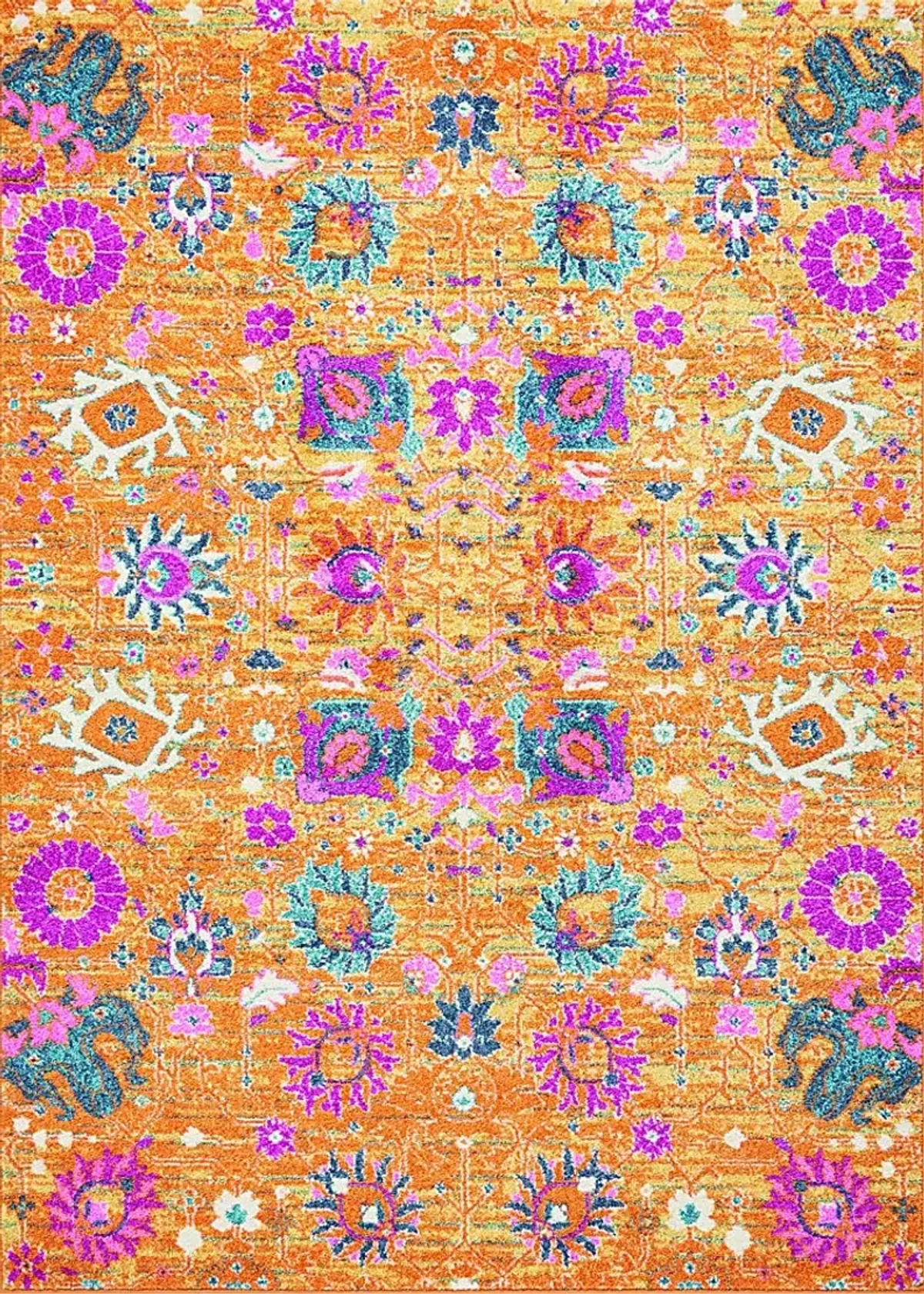 Kids Wildflower Yellow 3'9 x 5'9 Rug