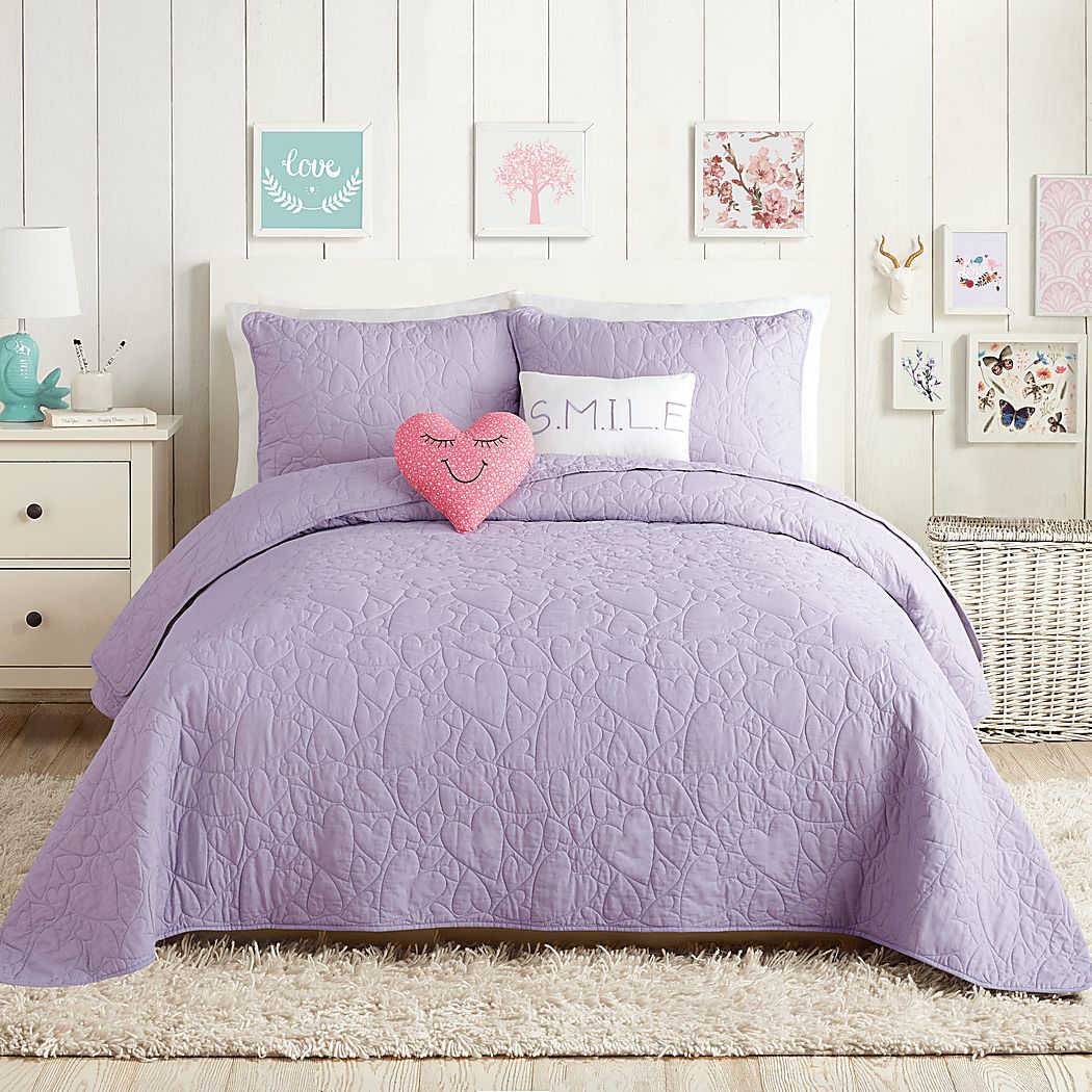 Vivi Purple Twin Comforter Set