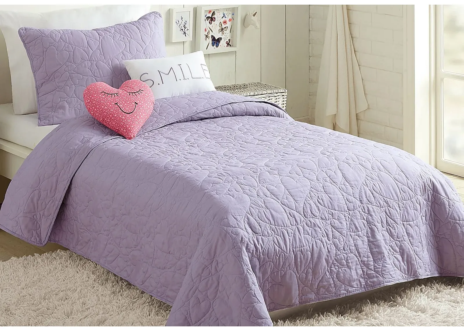 Vivi Purple Twin Comforter Set