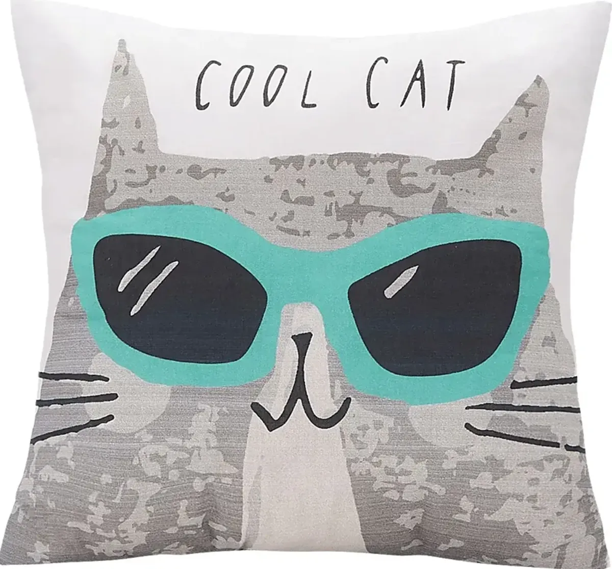 Kids Candy Cat Turquoise Full Comforter Set