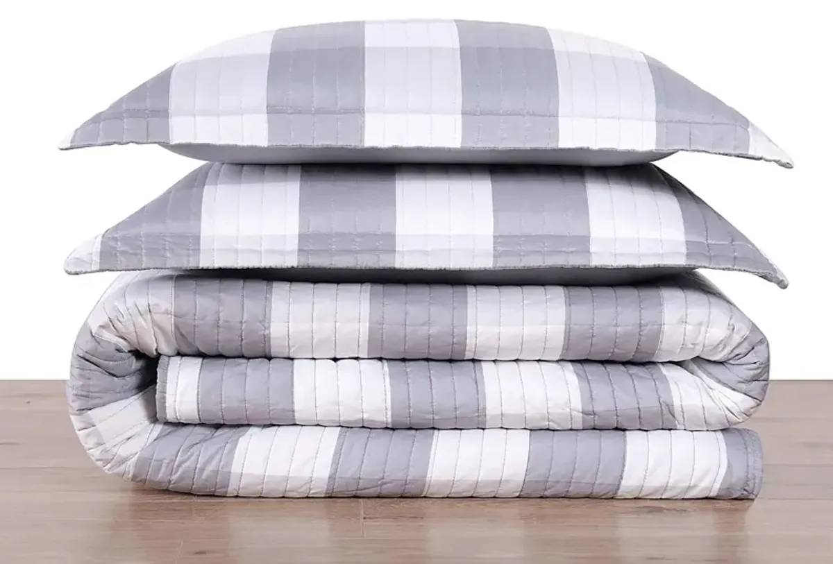 Kids Cottage Pearl Gray Full/Queen Comforter Set